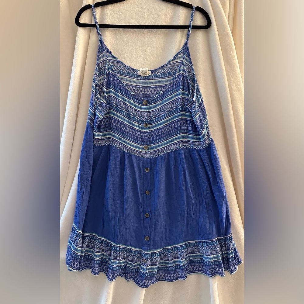 EUC-‎ Eyeshadow mini sundress size, faux button down; size XL